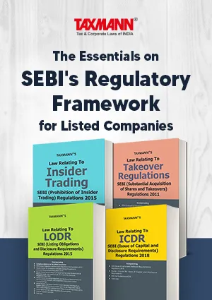 The Essentials for Listed Companies | SEBI's Regulatory Framework Handbooks – LODR | ICDR | PIT | Takeover book cover