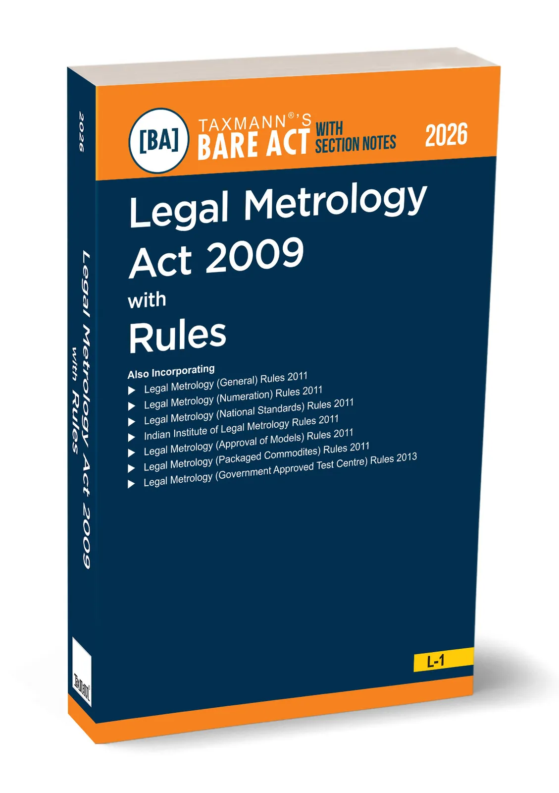 Legal Metrology Act 2009 with Rules – Bare Act with Section Notes book cover