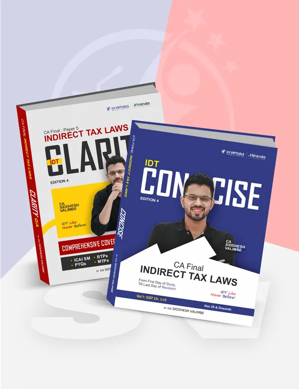 CA Final IDT Books for Nov 26 by CA Siddhesh Valimbe book cover