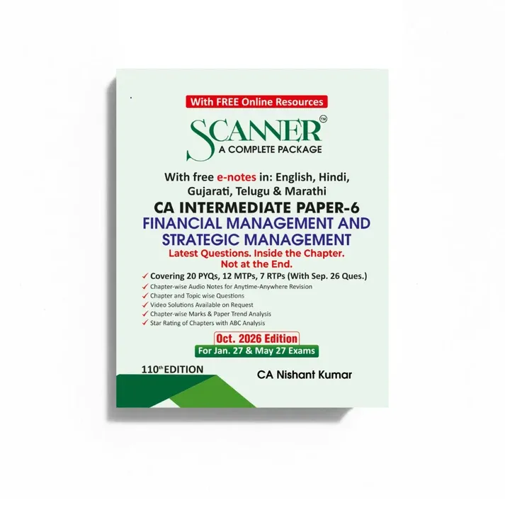 CA Inter Paper - 6 Financial Management and Strategic Management Scanner book cover