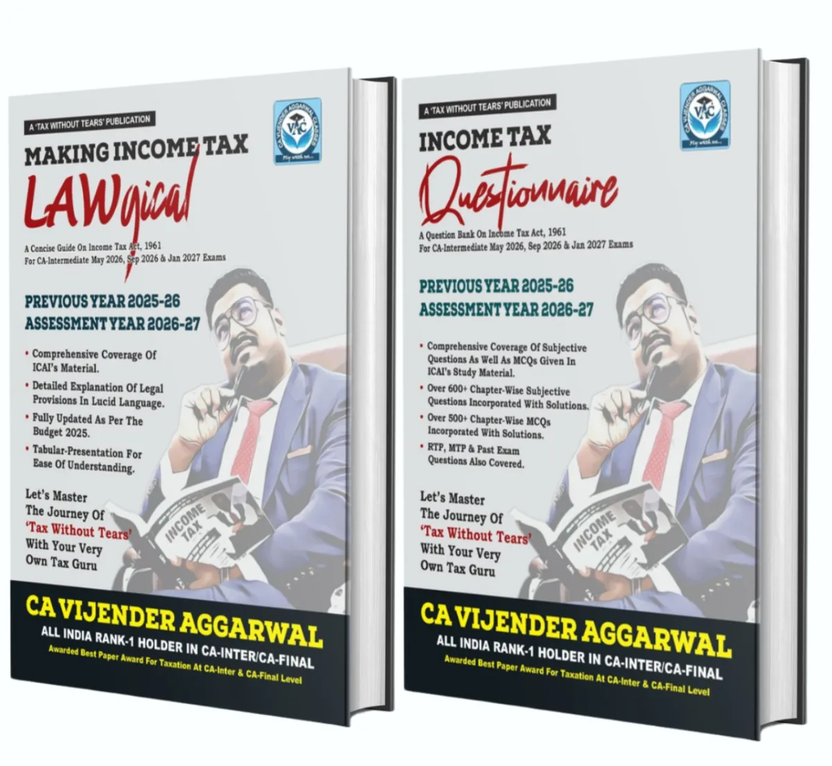 Income Tax Books Combo (LAWgical Provisions Book + Questionnaire Book)