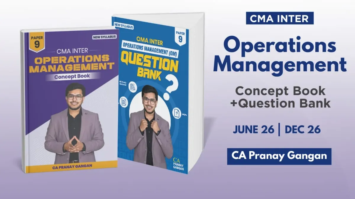 CMA Inter OM Books Set by CA Pranay Gangan