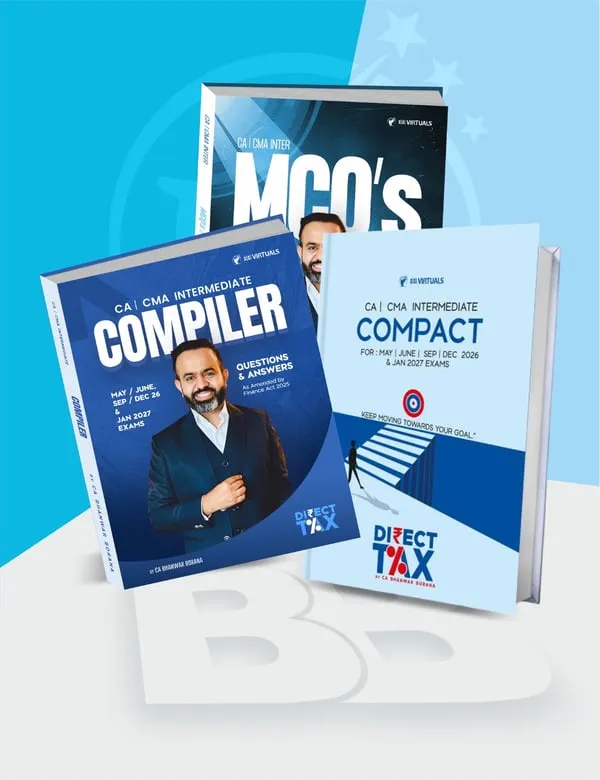 CA/CMA Inter Direct Tax Compact, MCQ & Q/A Compiler By CA Bhanwar Borana book cover