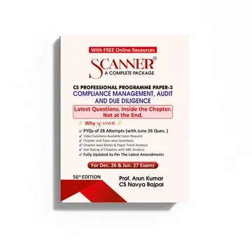 CS Professional Paper 3 Compliance Management, Audit and Due Diligence Scanner book cover
