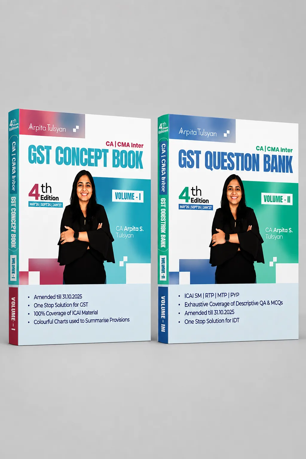 CA Inter GST (IDT) Book – 4th Edition | May, Sept 2026 & Jan 2027 Attempt by CA Arpita Tulsyan book cover