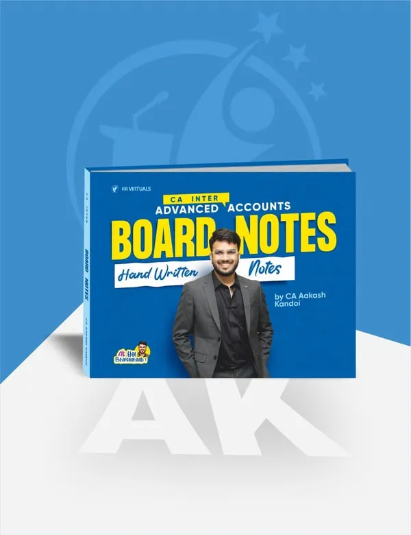 CA Inter Adv. Accounting Board Notes By CA Aakash Kandoi book cover