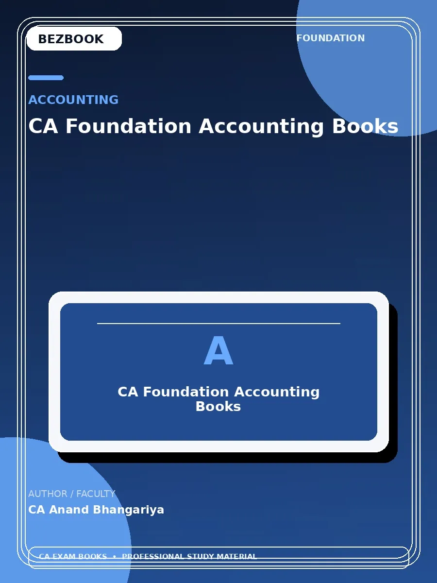 CA Foundation Paper 1 Accounting Books – CA Anand Bhangariya