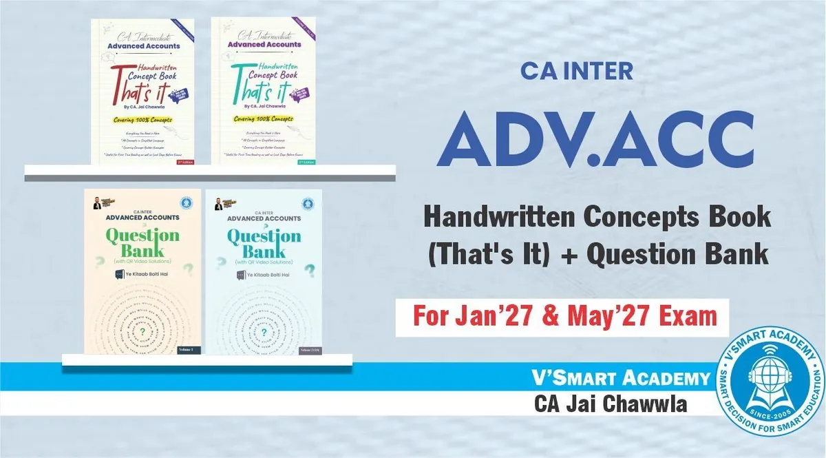 Inter Adv Acc | That's It Handwritten Concepts Book & Question Bank | Complete Bookset | By CA Jai Chawwla