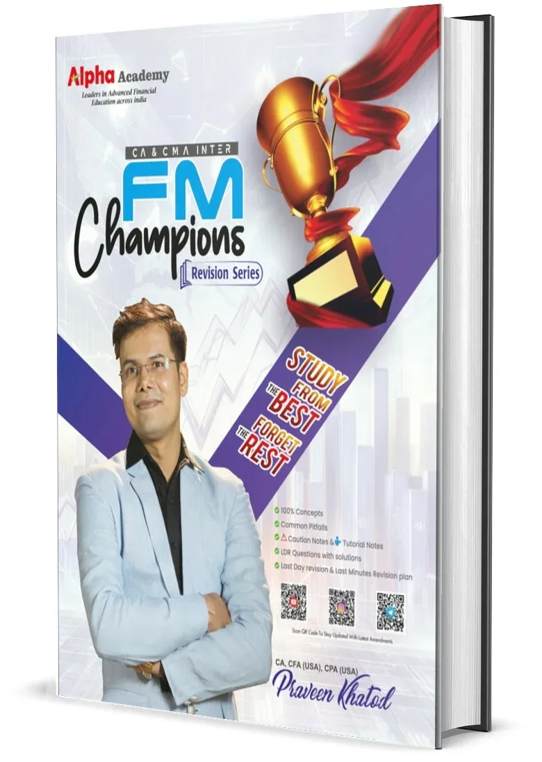 Inter Financial Management Champions Revision Booklet book cover