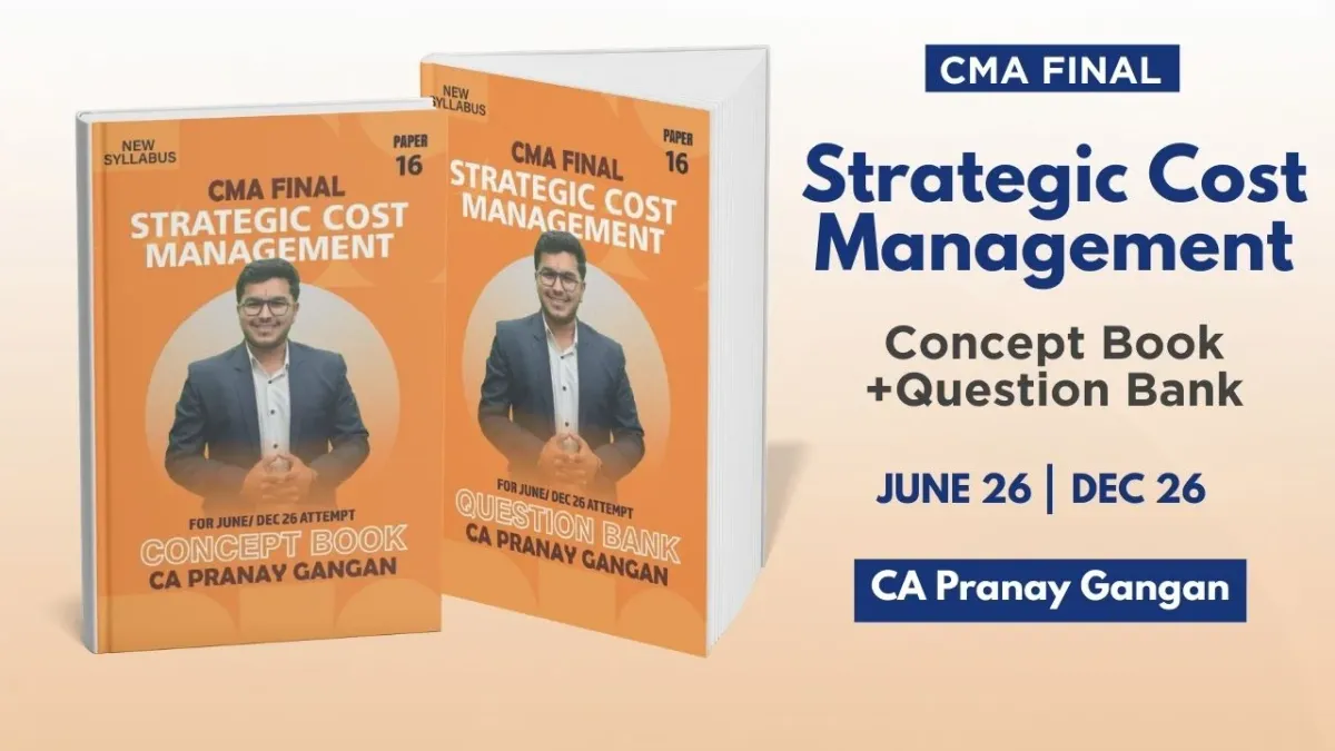 CMA Final SCM Books Set by CA Pranay Gangan book cover