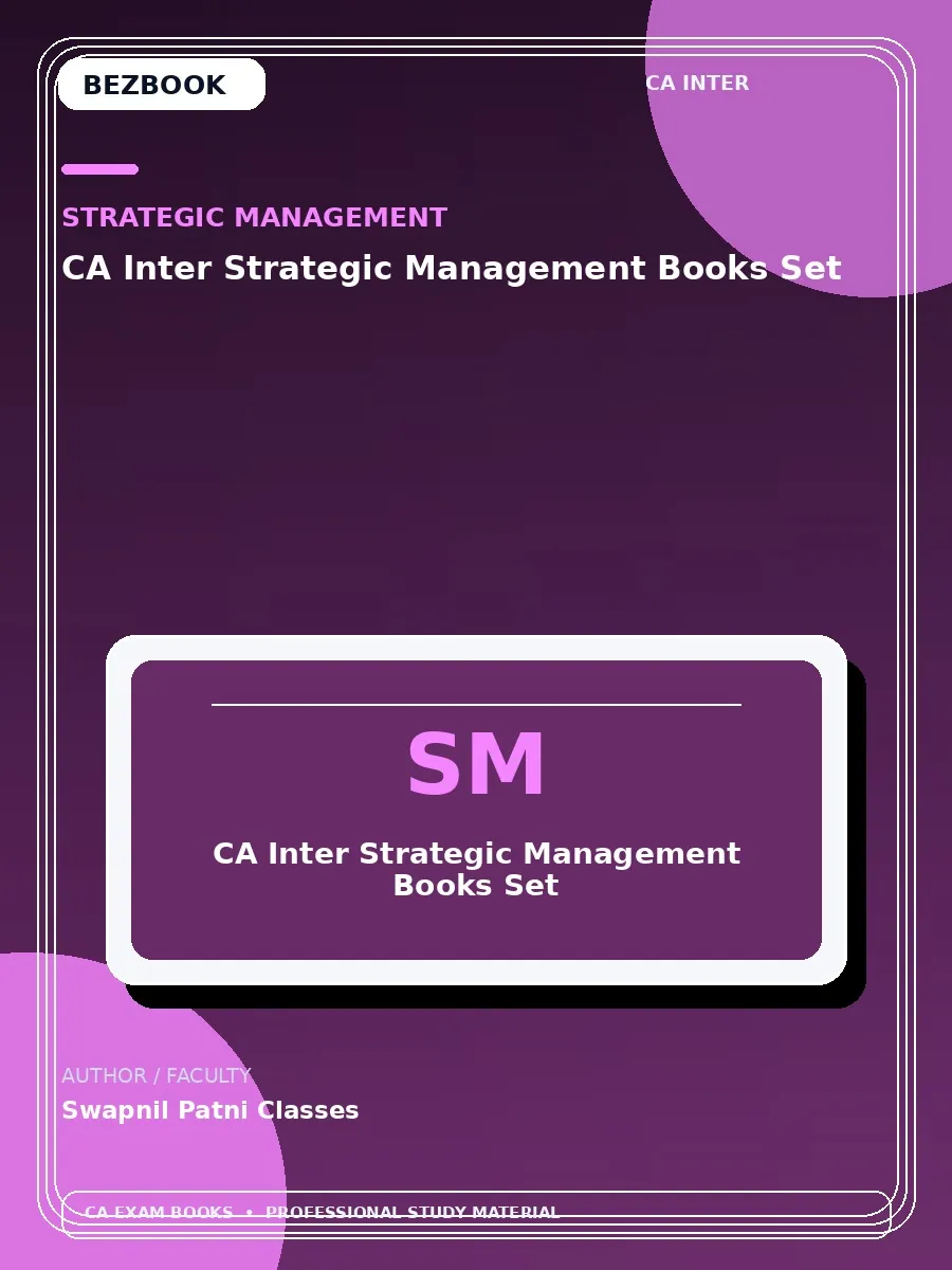 CA Inter Strategic Management Books Set – CA Swapnil Patni book cover