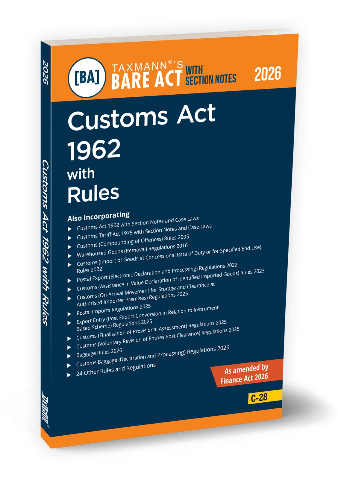 Customs Act 1962 – Bare Act with Section Notes