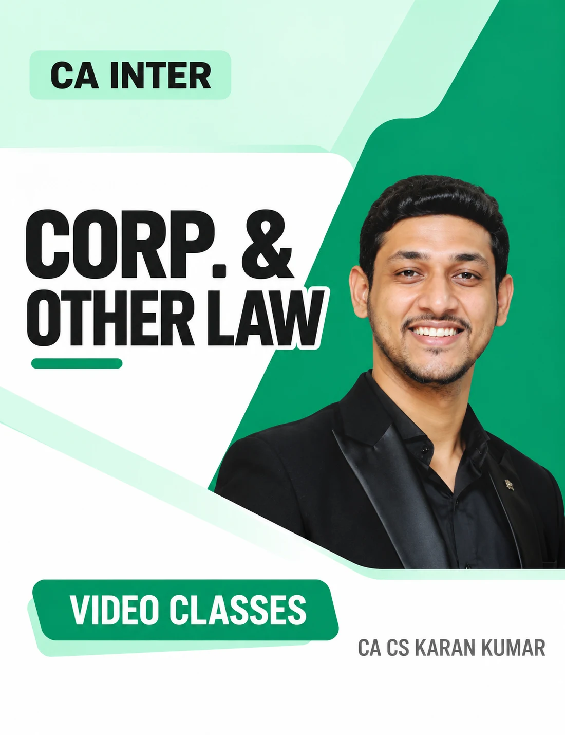CA Inter Corporate & Other Law Video Classes by CA Karan Kumar video class cover