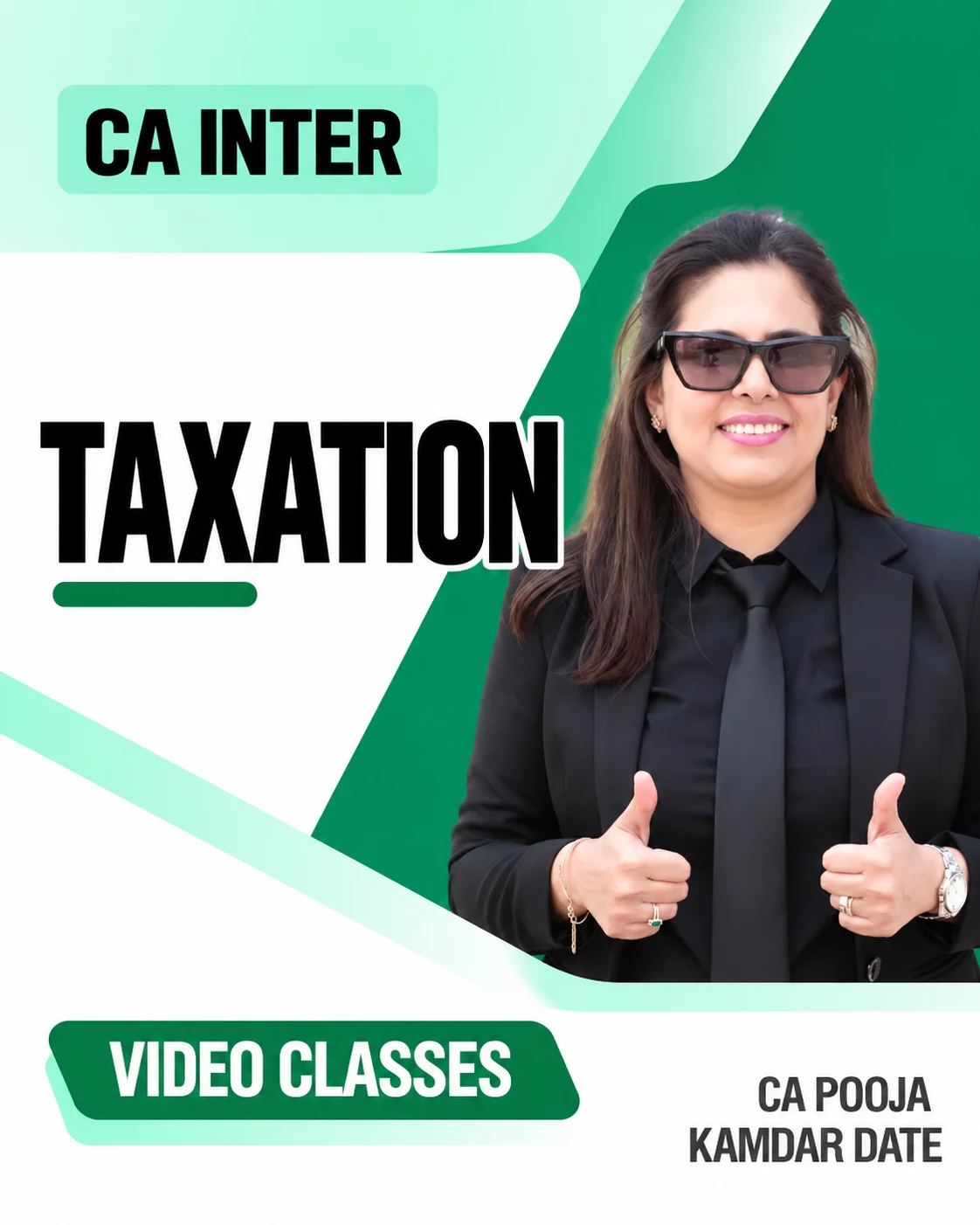 CA Inter Taxation Video Classes by CA Pooja Kamdar Date video class cover