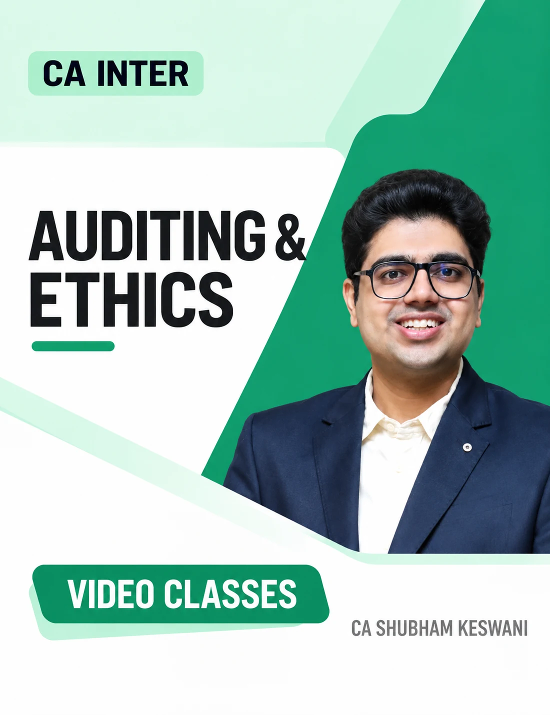 CA Inter Auditing & Ethics Video Classes by CA Shubham Keswani video class cover