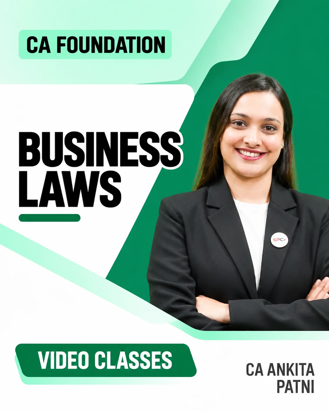 CA Foundation Business Laws Video Classes by CA Ankita Patni video class cover