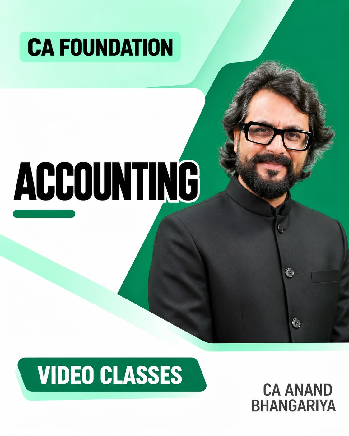 CA Foundation Accounts Video Classes by CA Anand Bhangariya video class cover