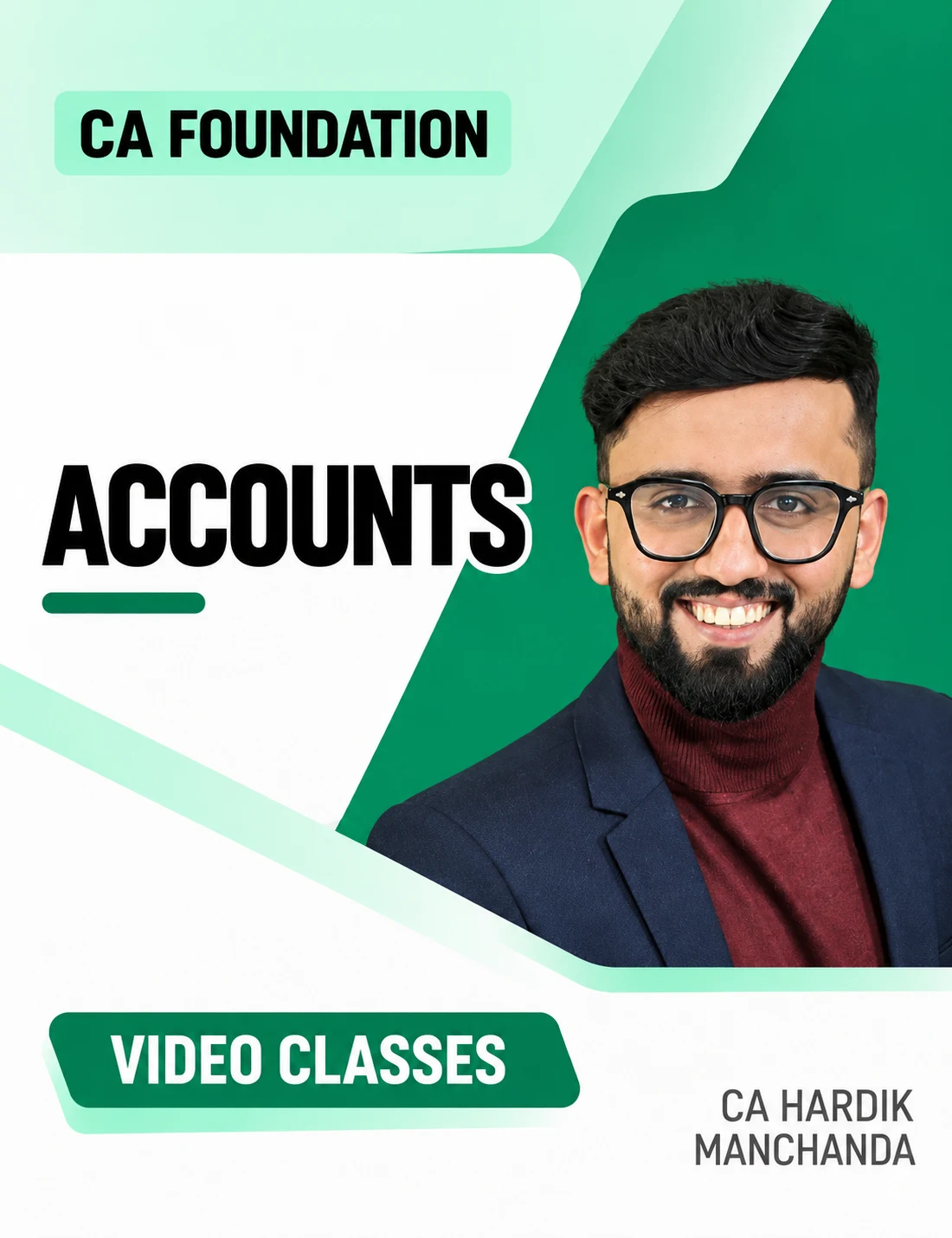 CA Foundation Accounts Video Classes by CA Hardik Manchanda video class cover