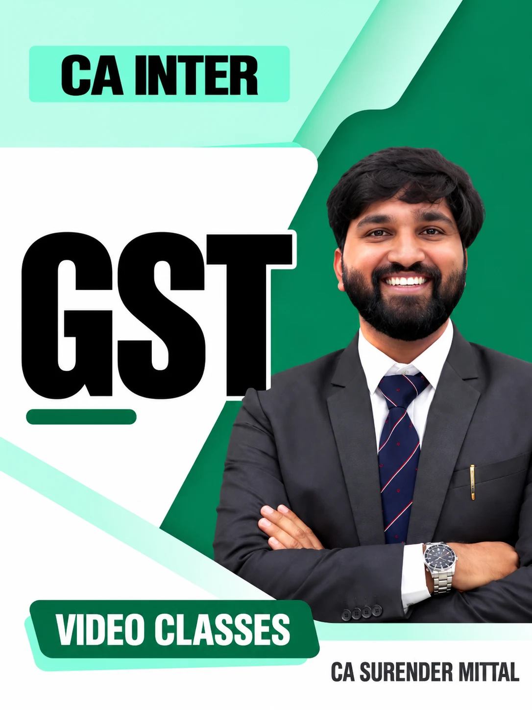 CA Inter GST Video Classes by CA Surender Mittal video class cover
