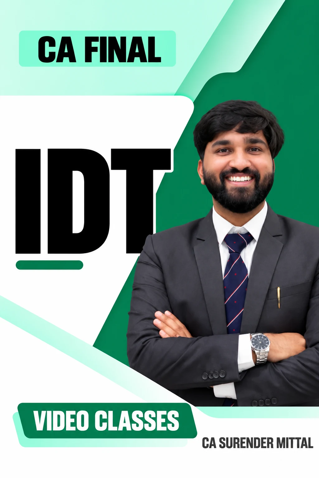 CA Final Indirect Tax Video Classes by CA Surender Mittal video class cover