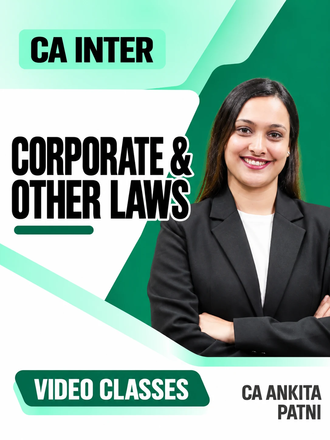 CA Inter Corporate & Other Law Video Classes by CA Ankita Patni video class cover