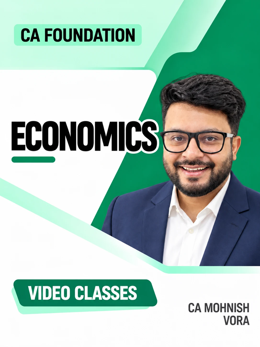 CA Foundation Economics Video Classes by CA Mohnish Vora video class cover