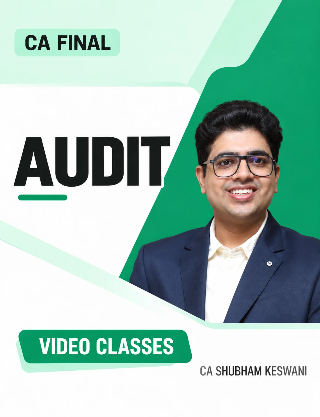 CA Final Audit Video Classes by CA Shubham Keswani video class cover
