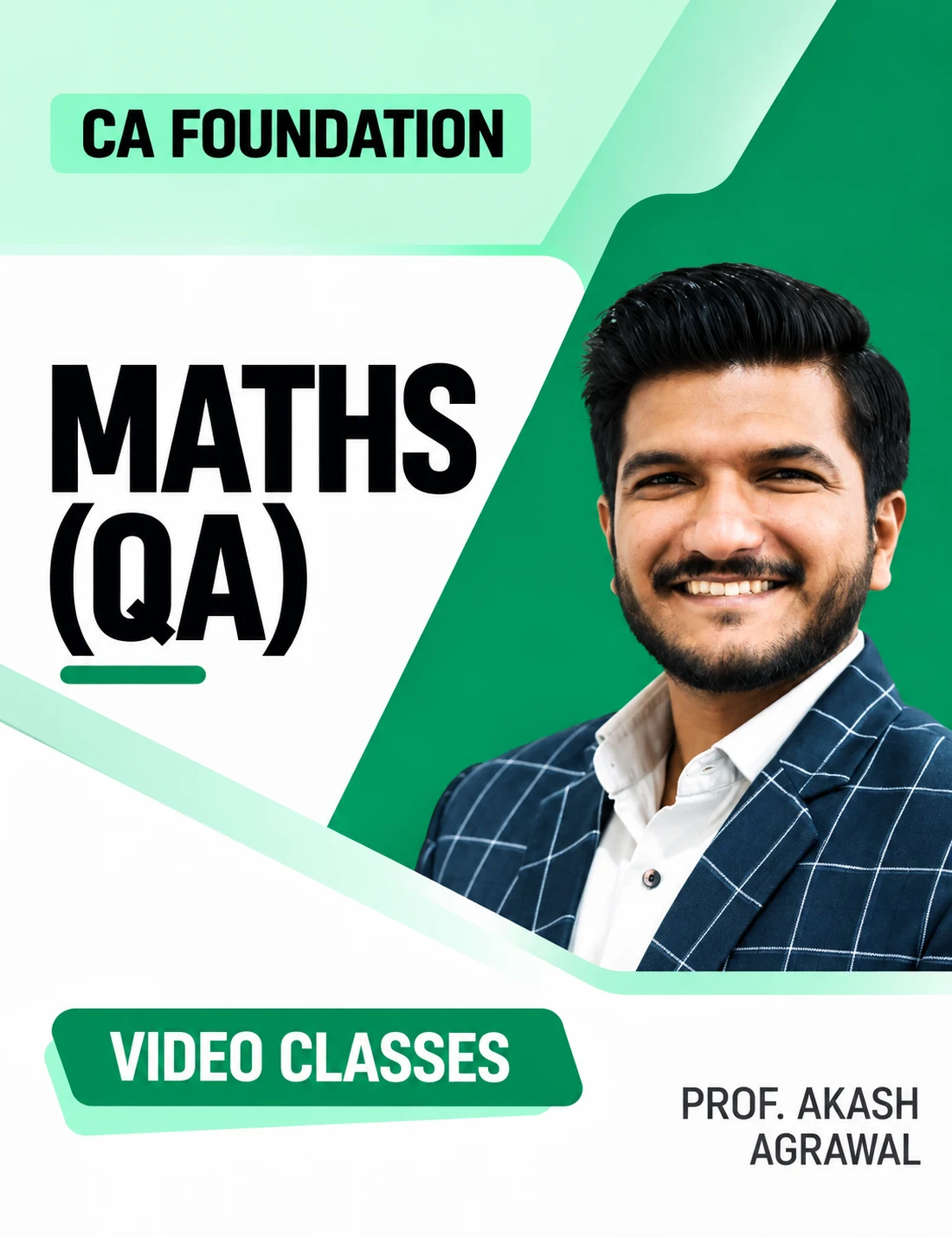CA Foundation Maths (QA) Video Classes by Prof. Akash Agrawal video class cover