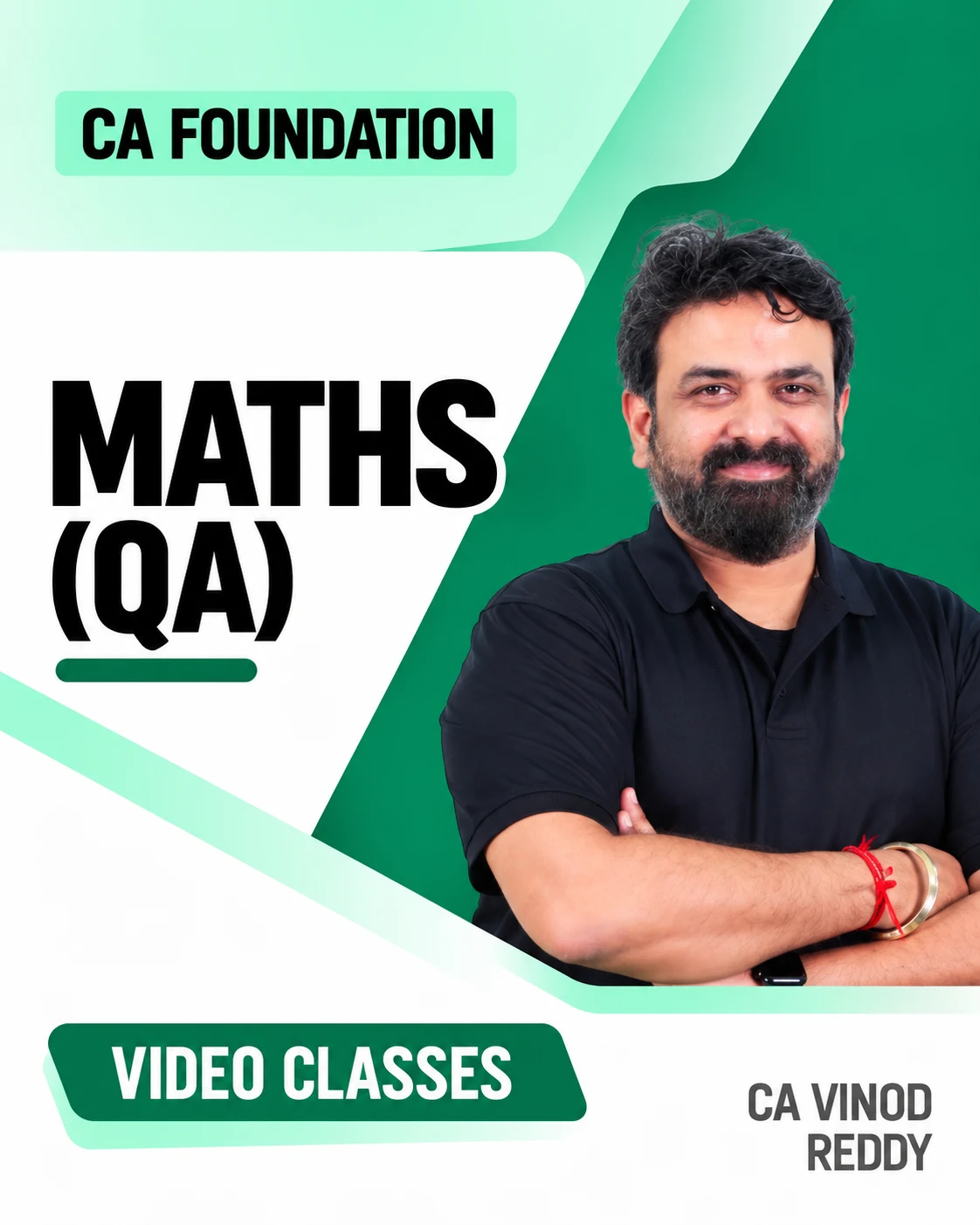 CA Foundation Maths (QA) Video Classes by CA Vinod Reddy video class cover